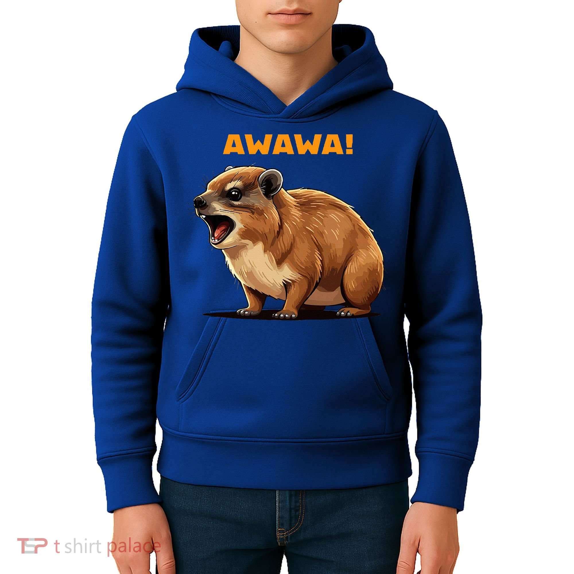 Rock Hyrax Lover Awawa Funny Groundhog Dassie Kids Hoodie