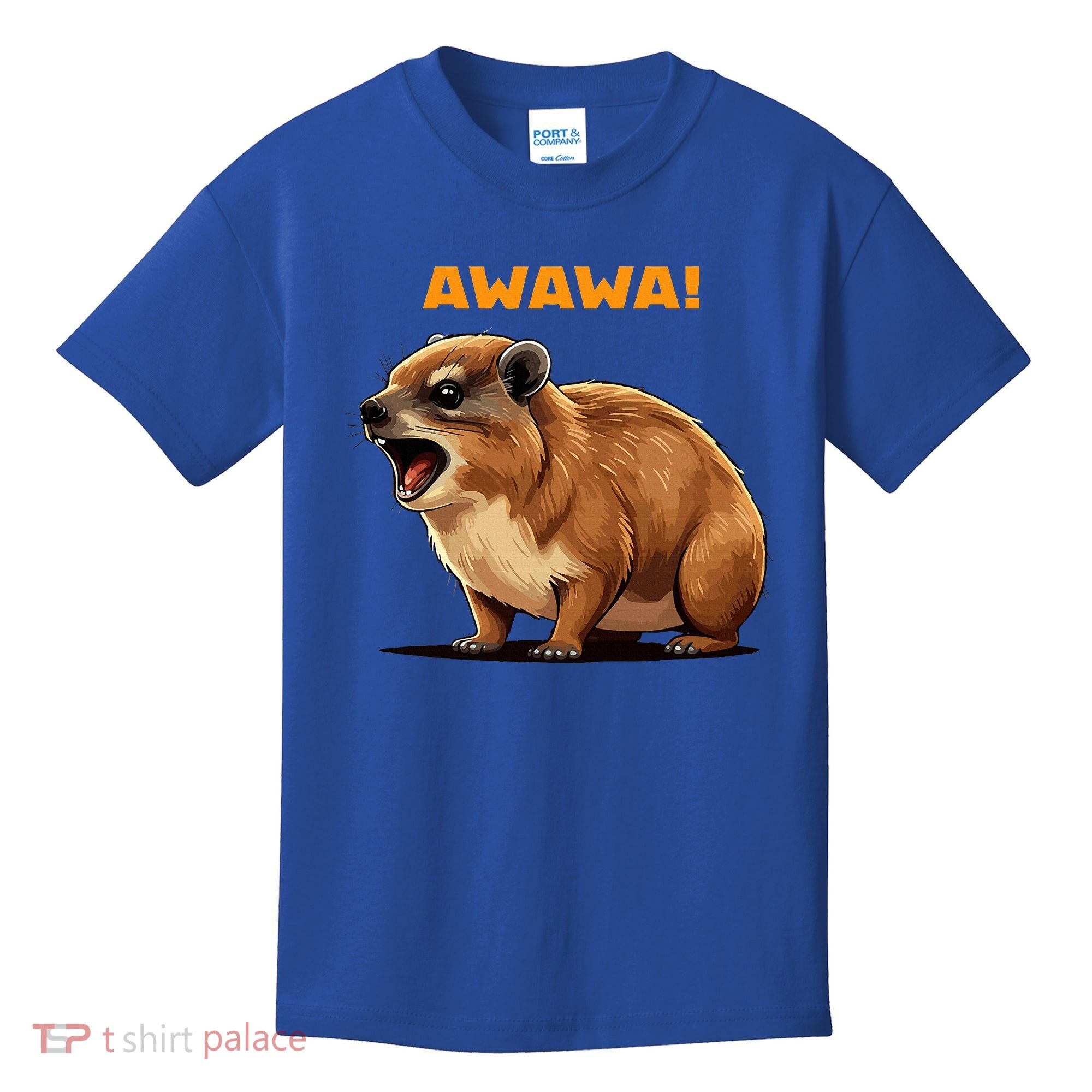 Rock Hyrax Lover Awawa Funny Groundhog Dassie Kids T-Shirt