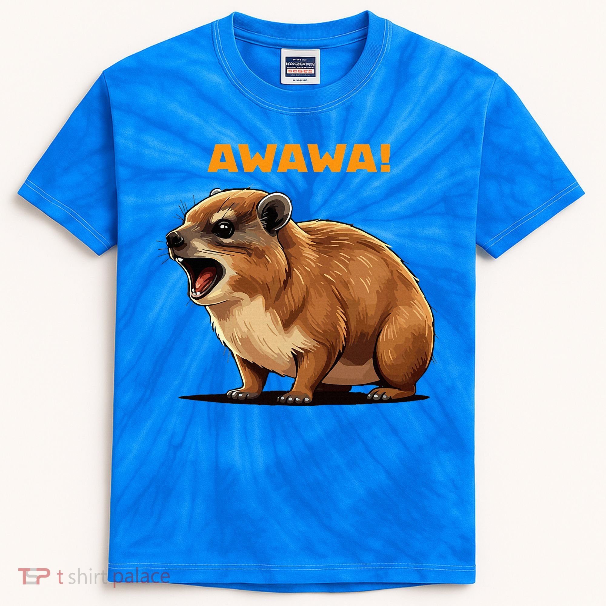 Rock Hyrax Lover Awawa Funny Groundhog Dassie Kids Tie-Dye T-Shirt