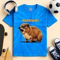 Rock Hyrax Lover Awawa Funny Groundhog Dassie Kids Tie-Dye T-Shirt thumb 2