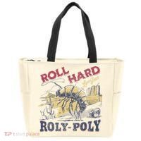 Roll Hard Live Free Roly Poly Wild West Rodeo Cowboy Tote Bag thumb 0