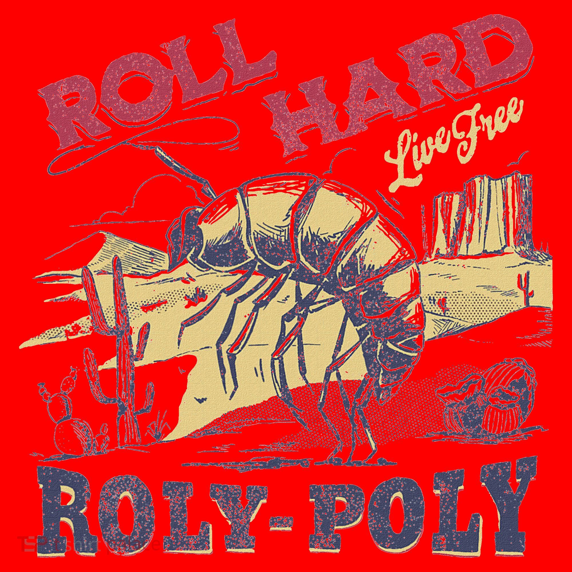 Roll Hard Live Free Roly Poly Wild West Rodeo Cowboy Santa Hat