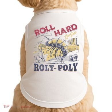 Roll Hard Live Free Roly Poly Wild West Rodeo Cowboy Doggie Tank