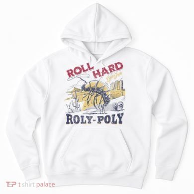 Roll Hard Live Free Roly Poly Wild West Rodeo Cowboy Hoodie