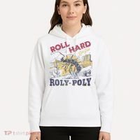 Roll Hard Live Free Roly Poly Wild West Rodeo Cowboy Hoodie thumb 5