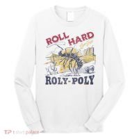 Roll Hard Live Free Roly Poly Wild West Rodeo Cowboy Long Sleeve Shirt thumb 0