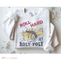 Roll Hard Live Free Roly Poly Wild West Rodeo Cowboy Sweatshirt thumb 2