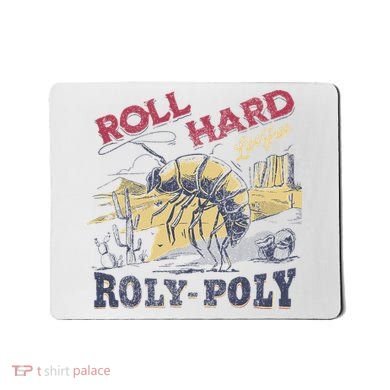 Roll Hard Live Free Roly Poly Wild West Rodeo Cowboy Mousepad