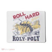 Roll Hard Live Free Roly Poly Wild West Rodeo Cowboy Mousepad thumb 0