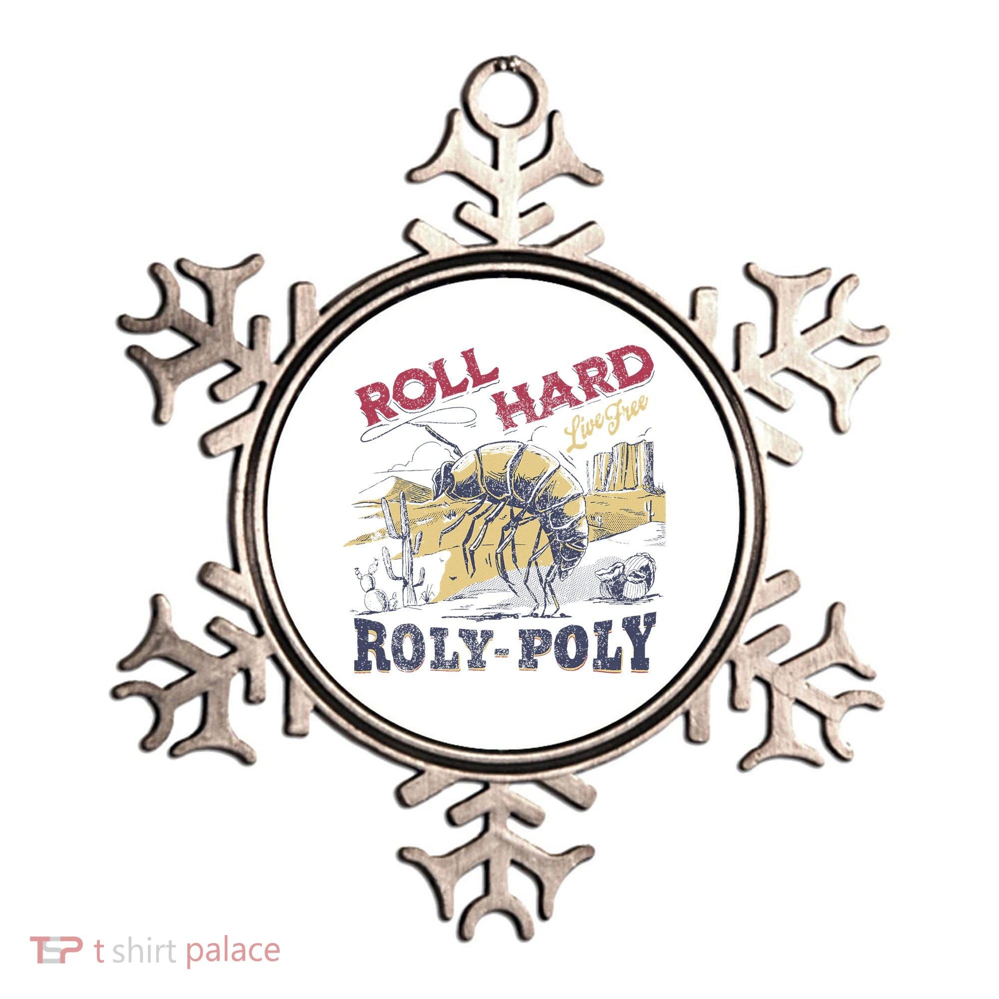 Roll Hard Live Free Roly Poly Wild West Rodeo Cowboy Ornament
