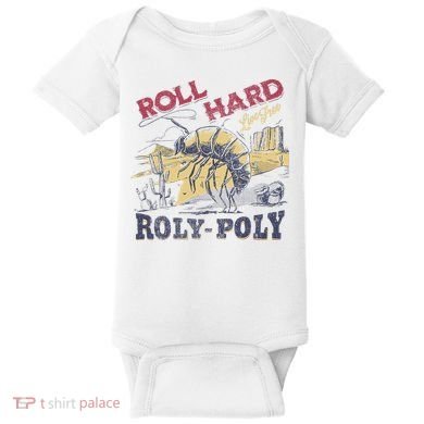 Roll Hard Live Free Roly Poly Wild West Rodeo Cowboy Baby Bodysuit