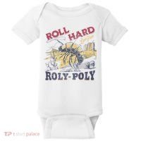 Roll Hard Live Free Roly Poly Wild West Rodeo Cowboy Baby Bodysuit thumb 0