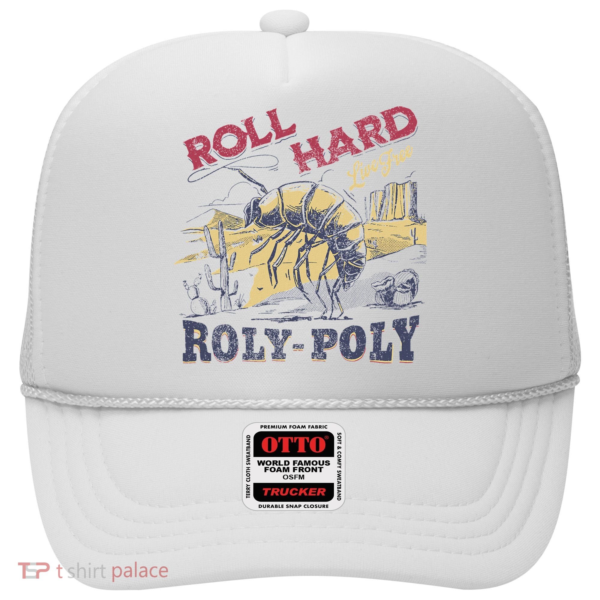Roll Hard Live Free Roly Poly Wild West Rodeo Cowboy Hat