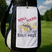 Roll Hard Live Free Roly Poly Wild West Rodeo Cowboy Golf Towel thumb 2