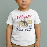 Roll Hard Live Free Roly Poly Wild West Rodeo Cowboy Toddler T-Shirt thumb 2