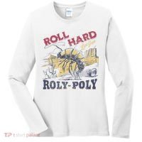 Roll Hard Live Free Roly Poly Wild West Rodeo Cowboy Women's Long Sleeve Shirt thumb 0
