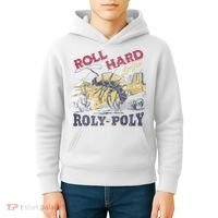 Roll Hard Live Free Roly Poly Wild West Rodeo Cowboy Kids Hoodie thumb 4