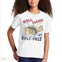 Roll Hard Live Free Roly Poly Wild West Rodeo Cowboy Kids T-Shirt thumb 2