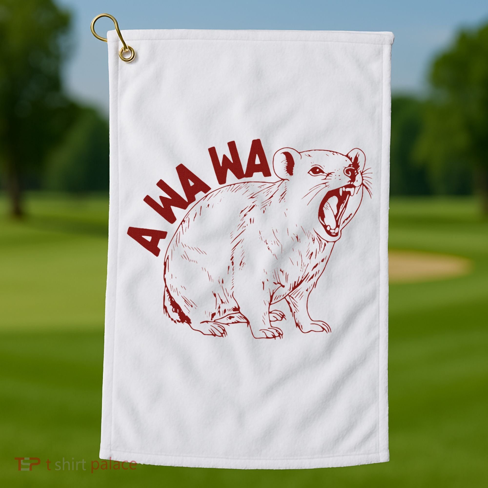 Rock Hyrax Lover Awawa Funny Groundhog Dassi Golf Towel
