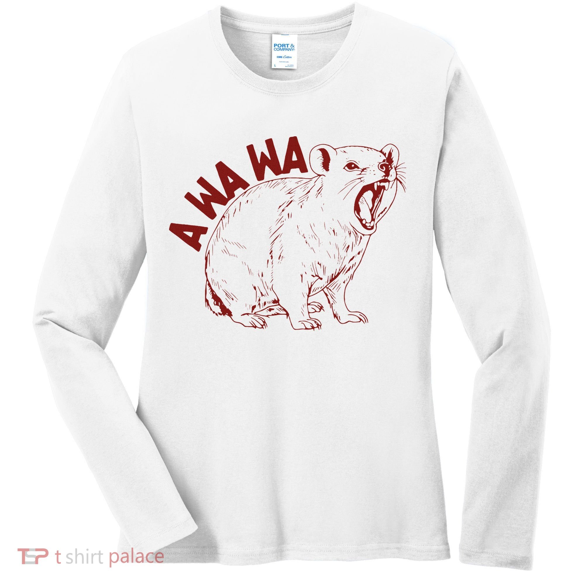 Rock Hyrax Lover Awawa Funny Groundhog Dassi Women's Long Sleeve Shirt