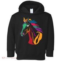 Rainbow Horse Lover Cute Toddler Hoodie thumb 0
