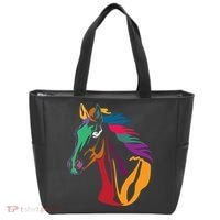 Rainbow Horse Lover Cute Tote Bag thumb 0