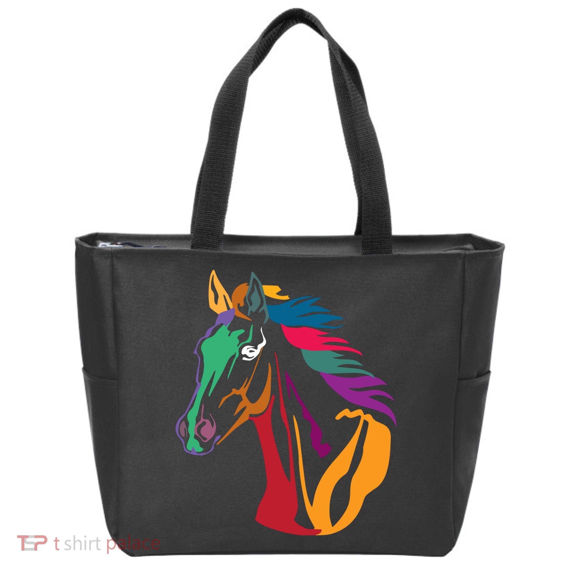 Rainbow Horse Lover Cute Tote Bag