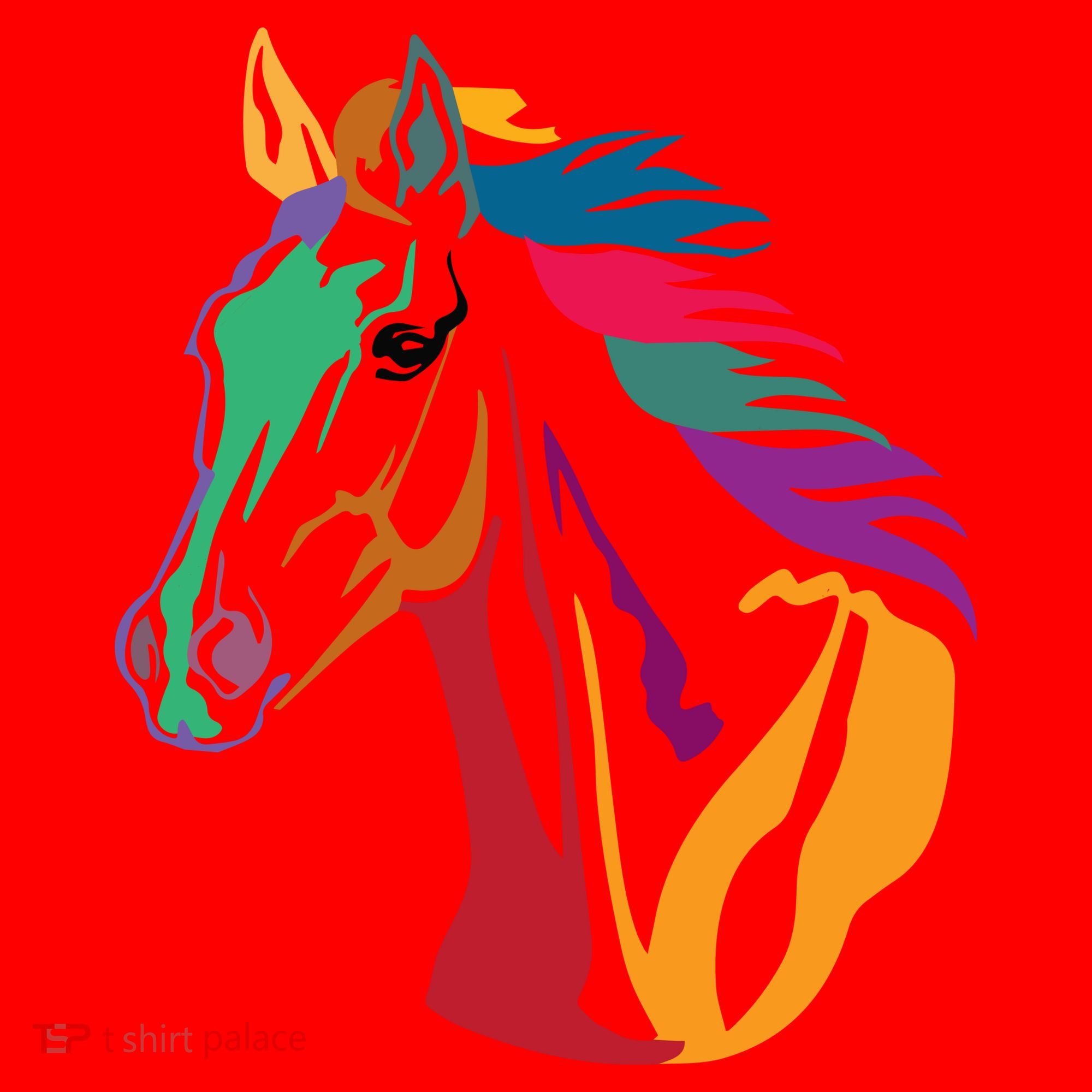 Rainbow Horse Lover Cute Santa Hat