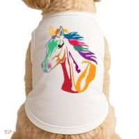 Rainbow Horse Lover Cute Doggie Tank thumb 0
