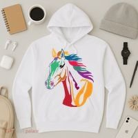 Rainbow Horse Lover Cute Hoodie thumb 3