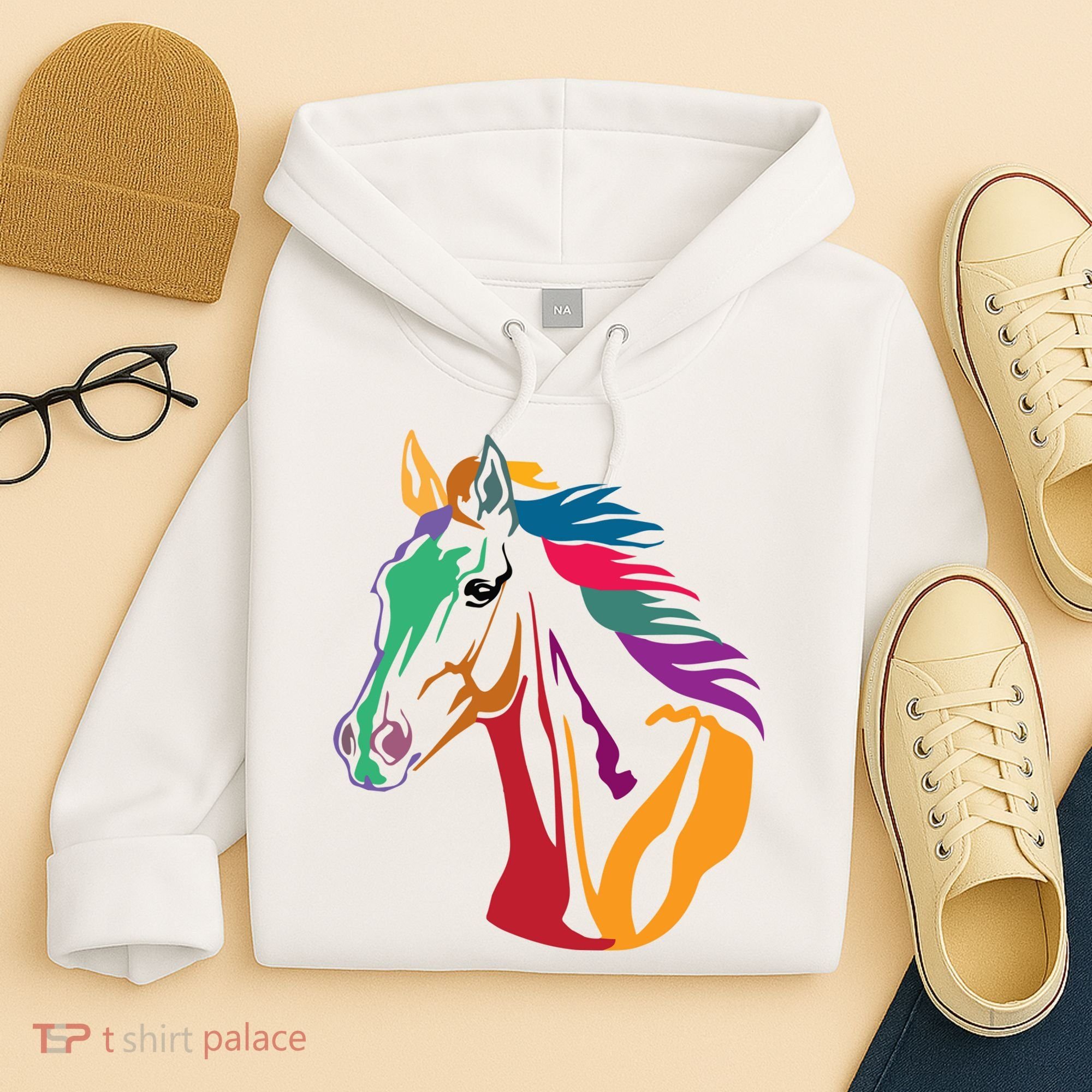 Rainbow Horse Lover Cute Hoodie