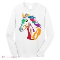 Rainbow Horse Lover Cute Long Sleeve Shirt thumb 0
