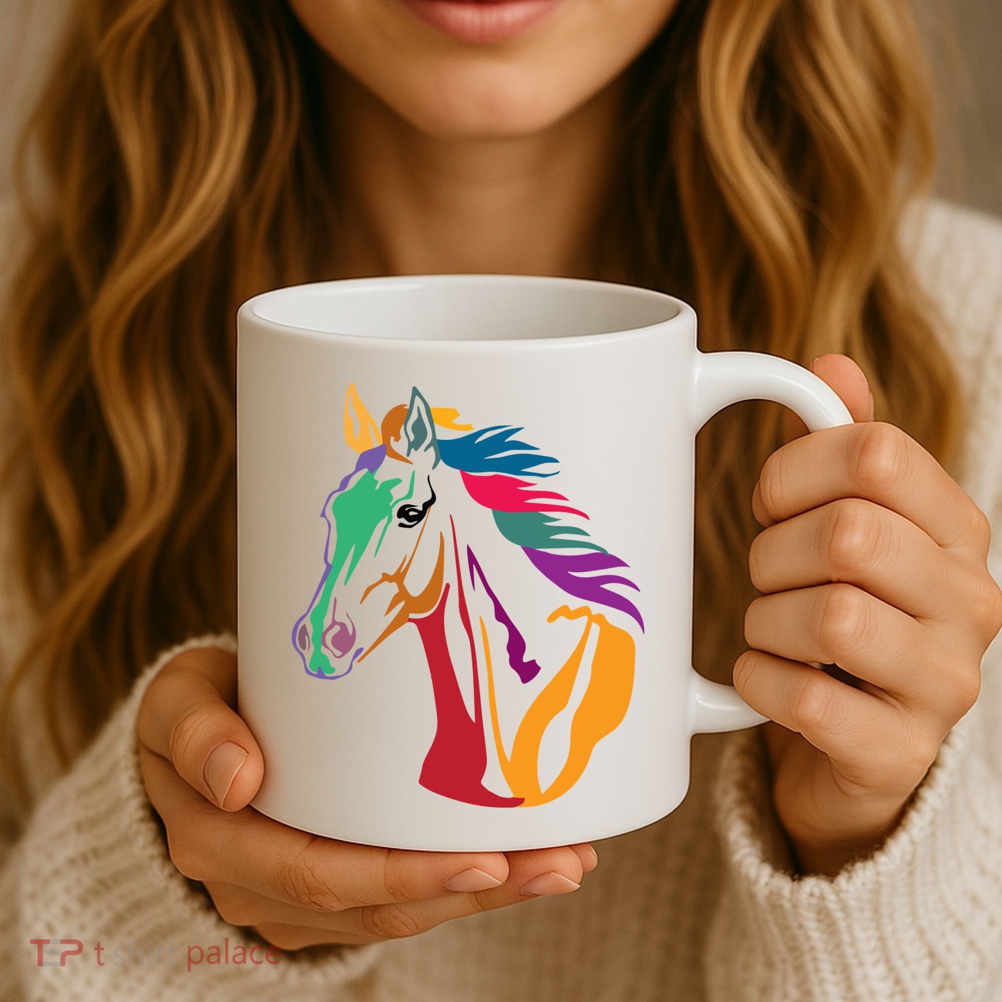 Rainbow Horse Lover Cute Coffee Mug