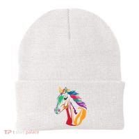 Rainbow Horse Lover Cute Beanie thumb 0