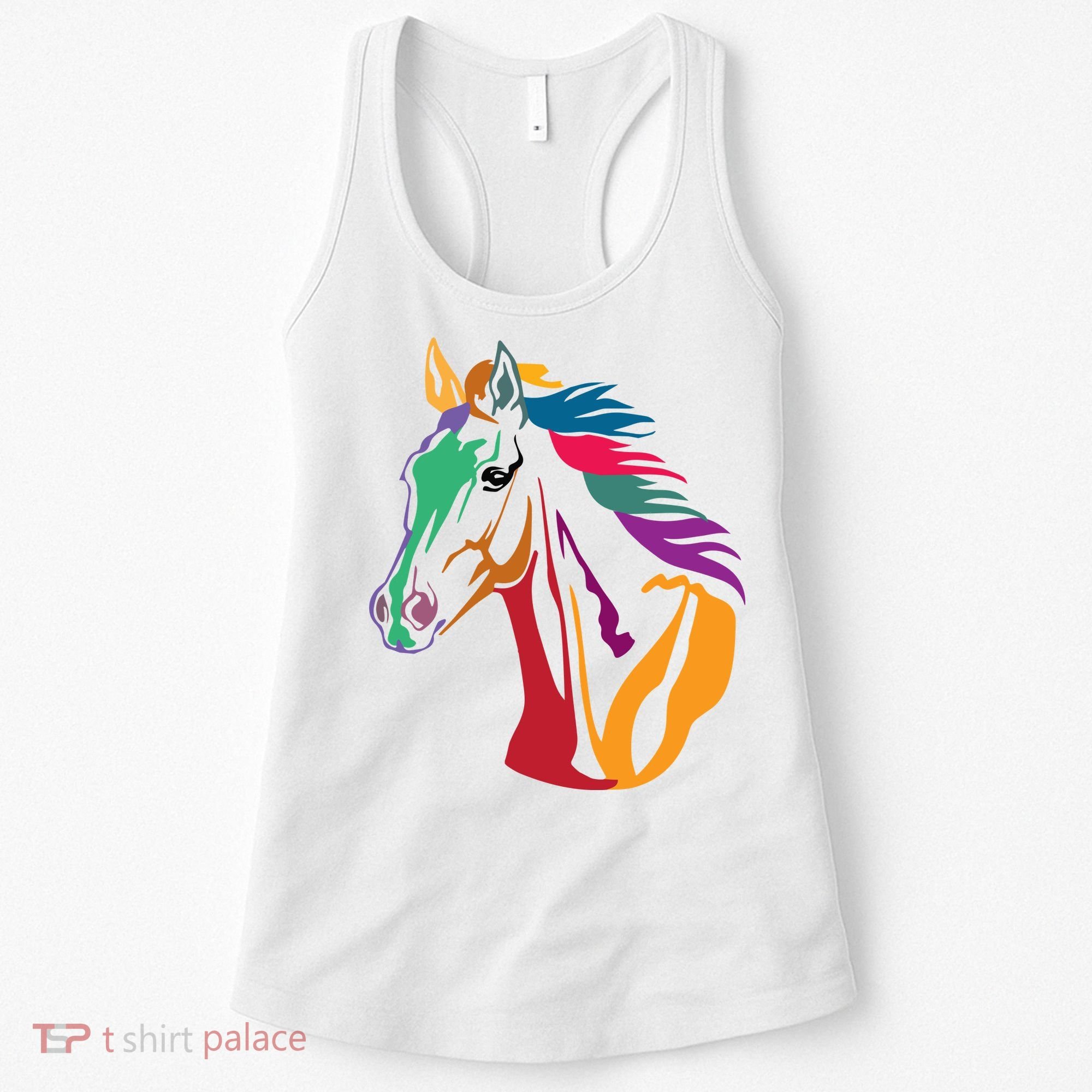 Rainbow Horse Lover Cute Women's Tank Top