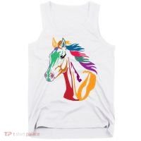 Rainbow Horse Lover Cute Tank Top thumb 0