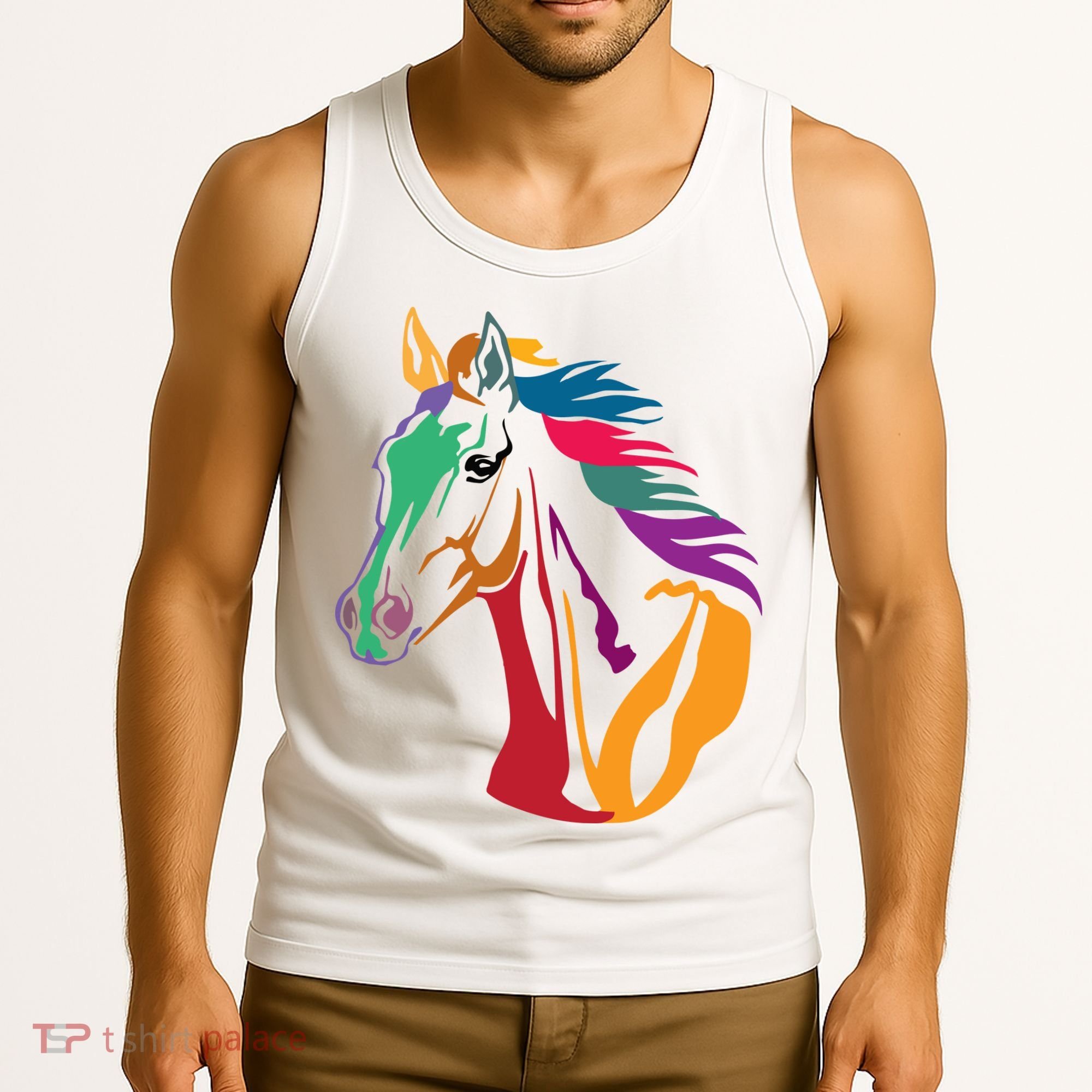 Rainbow Horse Lover Cute Tank Top