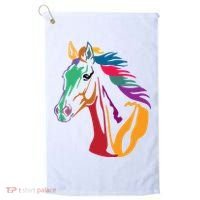 Rainbow Horse Lover Cute Golf Towel thumb 0
