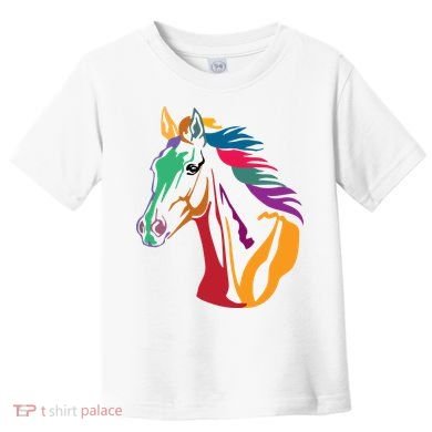 Rainbow Horse Lover Cute Toddler T-Shirt