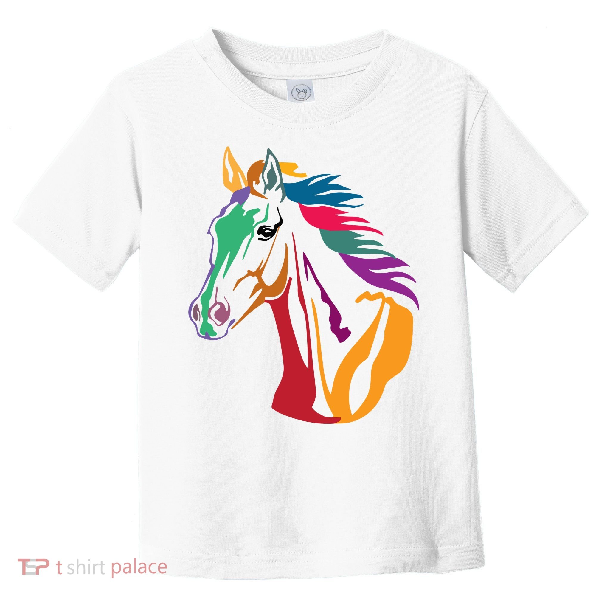 Rainbow Horse Lover Cute Toddler T-Shirt