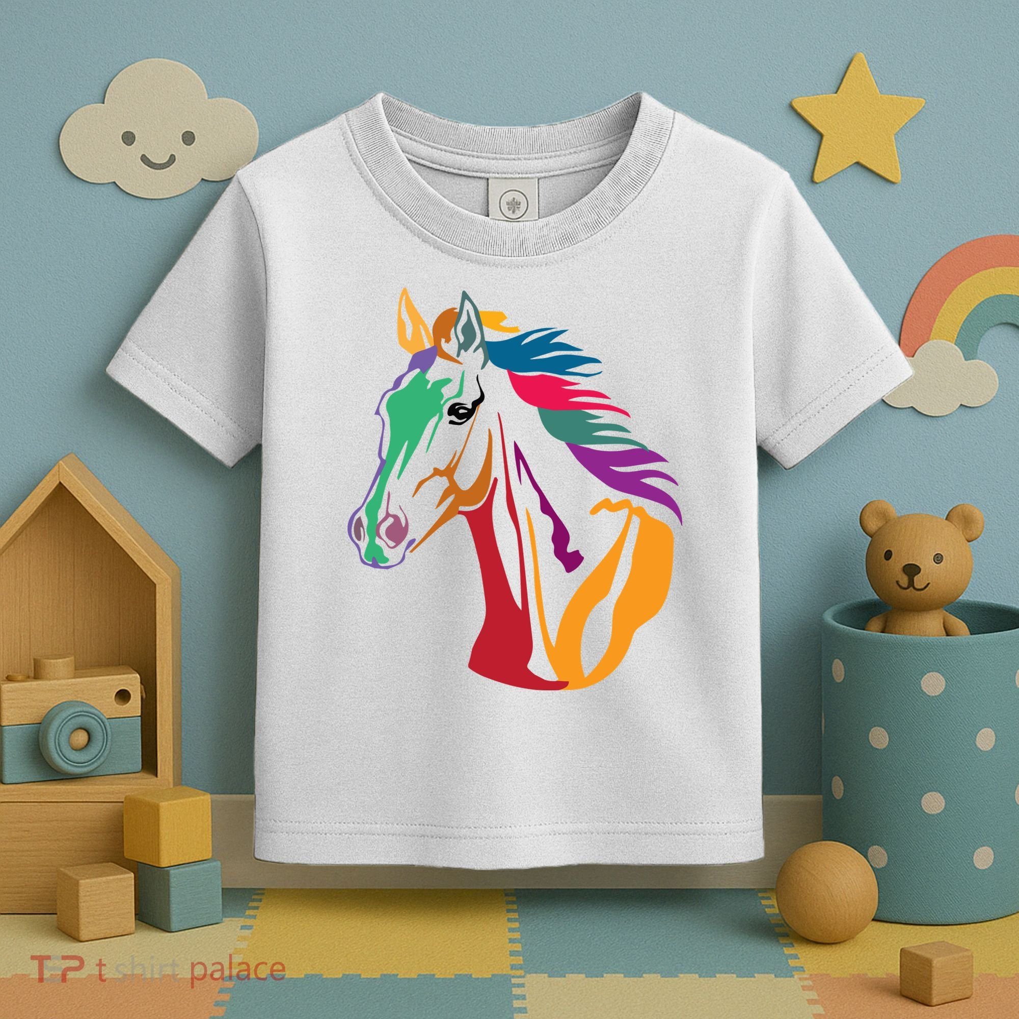 Rainbow Horse Lover Cute Toddler T-Shirt