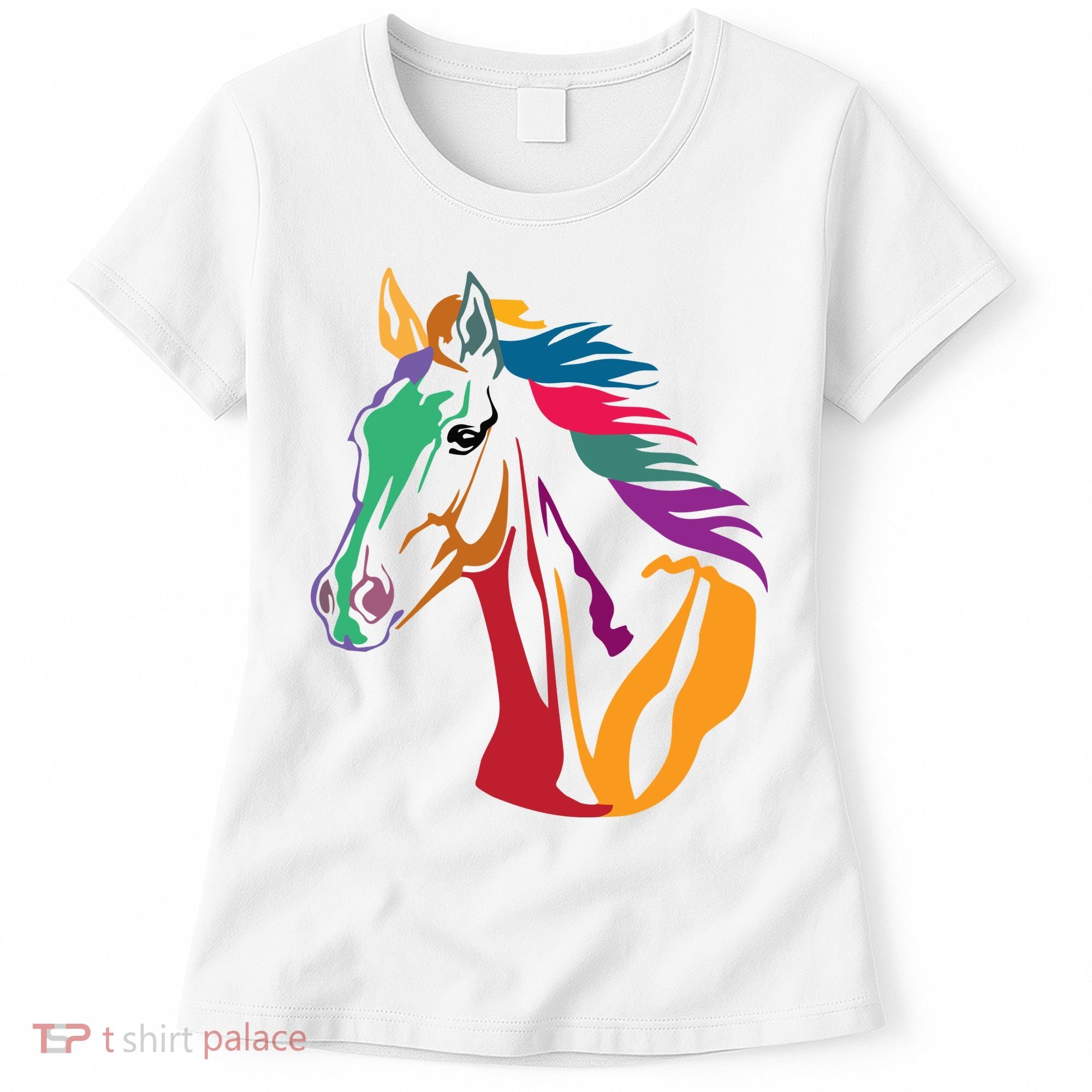 Rainbow Horse Lover Cute Women's T-Shirt