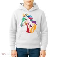 Rainbow Horse Lover Cute Kids Hoodie thumb 4
