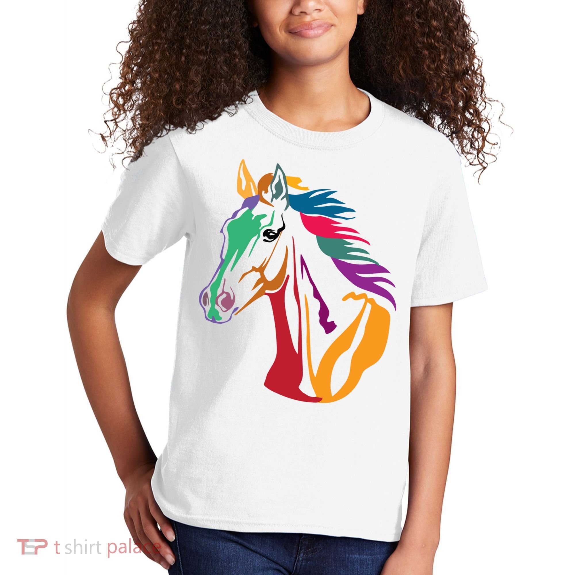 Rainbow Horse Lover Cute Kids T-Shirt