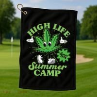 Retro High Life Summer Camp Since 1978 Golf Towel thumb 1