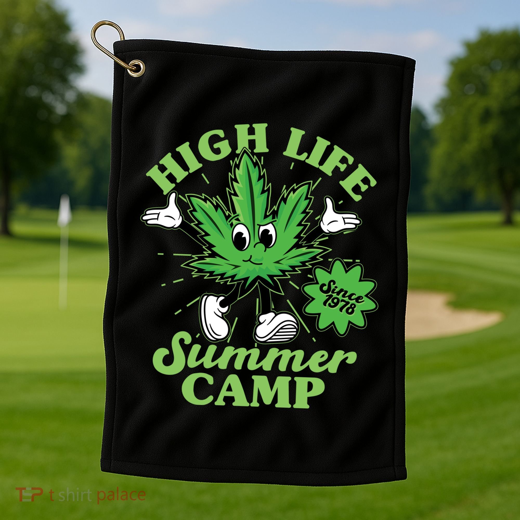 Retro High Life Summer Camp Since 1978 Golf Towel