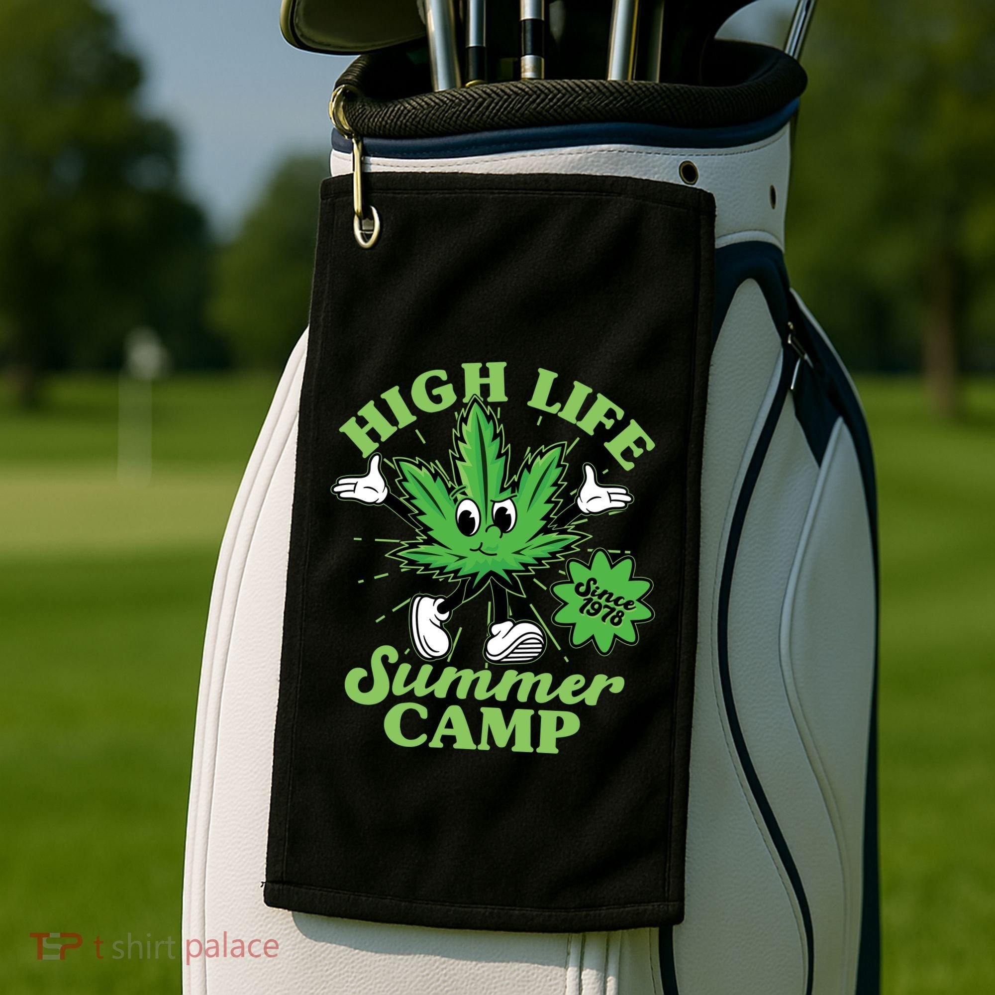 Retro High Life Summer Camp Since 1978 Golf Towel