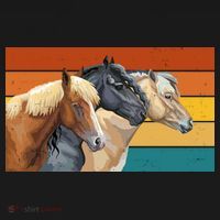 Retro Horses Lover Cute Gift Backpack thumb 2