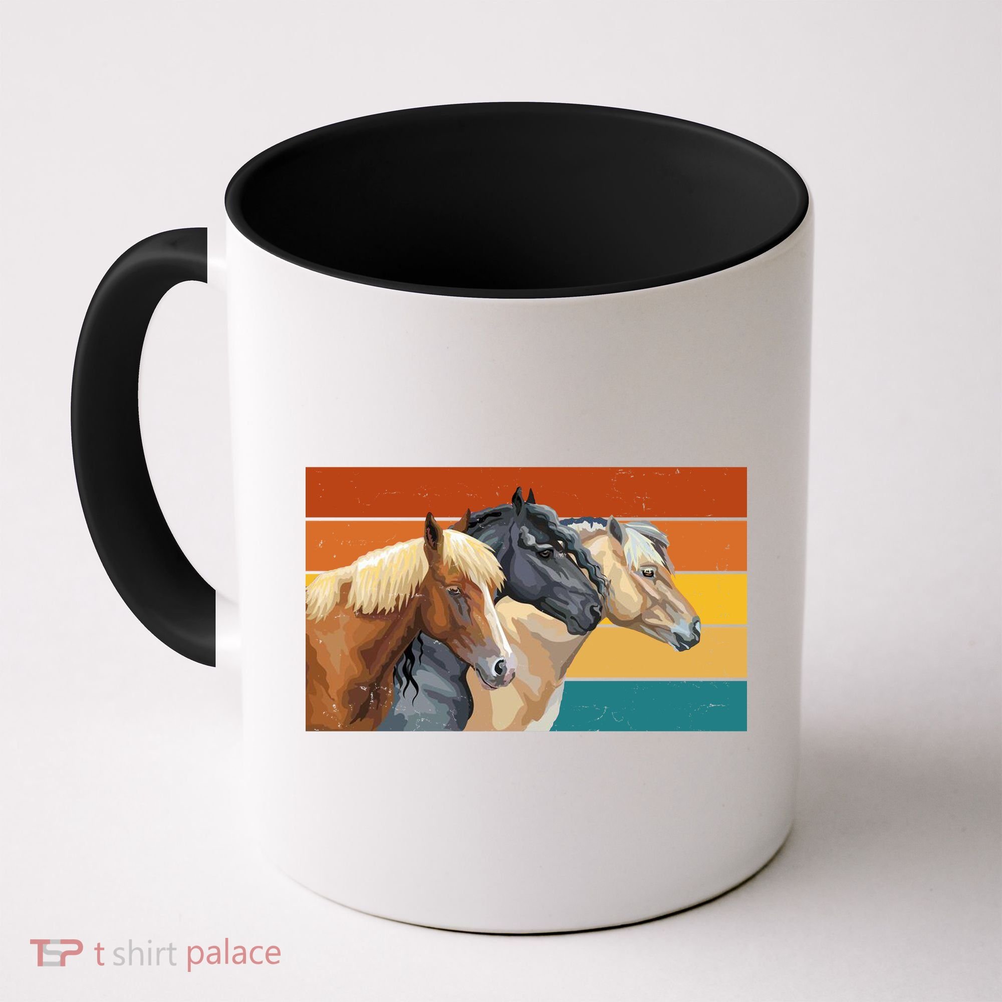 Retro Horses Lover Cute Gift Coffee Mug