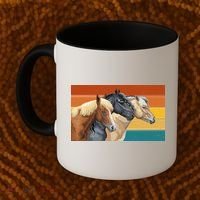 Retro Horses Lover Cute Gift Coffee Mug thumb 2